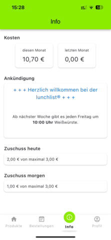 lunchlist ios android app information ankündigung